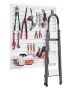 Tin-shaped PVC modular garage wall cladding, white, 4x4 ft.