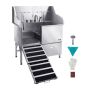 304 stainless steel dog washing station, 127 cm, with ramp and tap