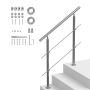 Handrail for outdoor stairs, 100 cm, 2 slats