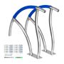 Stainless steel pool stair railing, 2 pcs., 30x30 cm, load capacity 375 kg