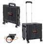 Foldable universal trolley, 50 kg, telescopic handle, black