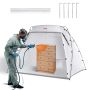 Paint spray tent with floor and mesh, 2.3x1.6x1.6 m