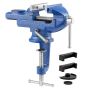 Portable 3-inch bench vise, 360° rotatable, cast iron
