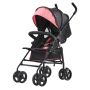 Compact lightweight stroller for toddlers, carbon steel, black/pink