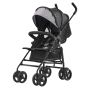 Lightweight baby stroller with canopy, carbon steel, gray
