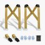 Lifting straps for 2-person lifting system, up to 453.6 kg, adjustable