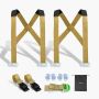 Lifting straps 2-person lifting system with adjustable shoulder straps
