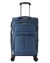 Soft Expandable 20 Inch Carry-On Suitcase, Blue, TSA Lock