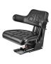 Universal waterproof skid steer loader seat with adjustable backrest
