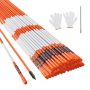 Orange fiberglass road markings, 122 cm, 100 pcs.