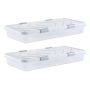 Bed storage box with wheels, 1010x510x150 mm, gray, 2 pcs.