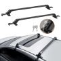 Universal aluminum roof rack bars with locks, adjustable, 70.3 kg load capacity