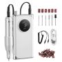 Rechargeable electric nail drill with LCD display, 40,000 rpm, 6 attachments and 50 sanding bands