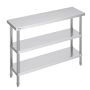Stainless steel commercial food preparation table 35.6x121.9 cm
