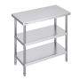 Stainless steel cooking table, 46x91 cm