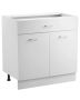 White shaker base cabinet with drawer, 79x48x81 cm, unassembled