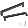 30 stainless steel cabinet handles, matte black, 128 mm