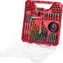 Drill and screwdriver bit set, 70 pieces, in case