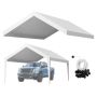 Carport awning 3.6x6 m, white, UV and waterproof