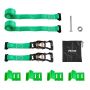Wheel chock set with strap and buckle, 662 kg load