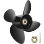 Outboard aluminum boat propeller 14¼"x19", right, 4 blades, OEM 3587522