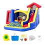 Inflatable castle with slide and blower, 131x133x91 inches, for children 3-8 years old