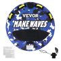 Towable inflatable boat tube for 1-2 passengers, 51.8 inches, nylon, EVA handles