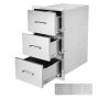 Outdoor kitchen stainless steel three-piece recessed drawers, 40x73x50 cm