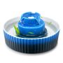 Ceramic blue cat water fountain 2.1 L with filter