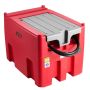 Portable diesel and petrol tank, 440 L, 12 V pump, red
