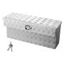 Sturdy silver aluminum tool box for truck body, 864x305x390 mm