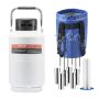 Liquid nitrogen tank 3 L aluminum alloy with canisters and bag