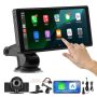 Wireless car stereo system with touch screen, carplay and android auto, 254 mm