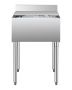 Commercial stainless steel ice chest, 61 L, with sliding lid