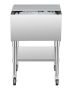Commercial stainless steel ice chest with wheels, 61.6 L