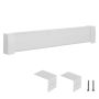 Premium baseboard heater cover, 1222 mm, steel, white