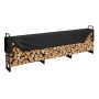 3.9 m outdoor firewood rack with lid, waterproof cover