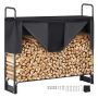 Outdoor firewood rack with lid 132x36x117 cm waterproof