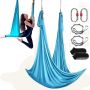 Yoga Hammock and Swing, 5.5 yards, blue, nylon, fasteners