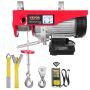 Electric steel wire hoist, 399 kg, 850 W, wireless remote control, 12 m lifting height