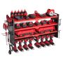 Power tool wall organizer, 4-layer shelf with drill holders