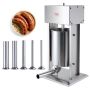 Electric sausage stuffer, 12 L, 200 W, 304 stainless steel, 5 tubes