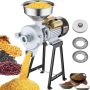 Electric grain mill 3000W with adjustable grinding and funnel