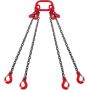 Chain sling 1/4" x 5 ft, G80 lifting chain with hooks, 3 t lifting capacity