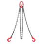 Chain lifting sling, 8 mm x 3 m, G80 alloy steel, 3.17 t lifting capacity