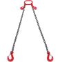 Chain sling with hooks, 9.5 mm x 182.9 cm, G80, 4989.5 kg