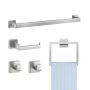 Brushed nickel bathroom hardware set, 5 pieces, stainless steel