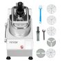 Food and vegetable chopper, stainless steel, 6 blades, 2 feeding holes