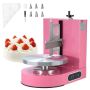 Cake Icing Machine with Rotating Tray, Pink, 4-12 Inch