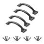 Barn door handle 152 mm, carbon steel, 4 pcs., rust resistant